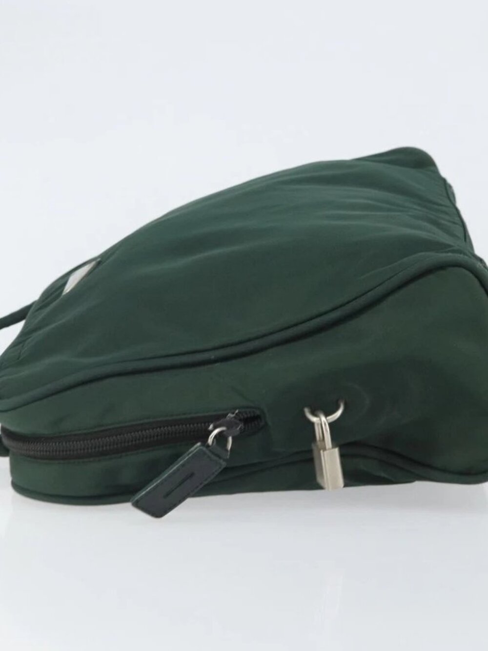PRADA Tote Bag Nylon Green Silver Auth - Picture 5 of 16